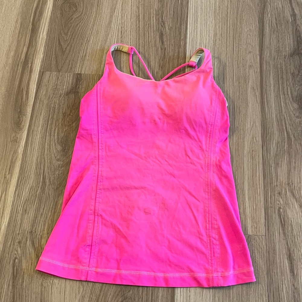 Lululemon free to be tank top! Bright pink
